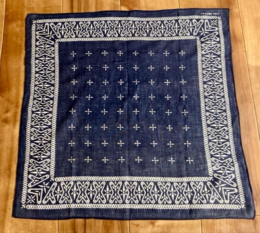 ビンテージ クロス柄 バンダナ ネイビー 90s スーサイダルテンデンシーズ