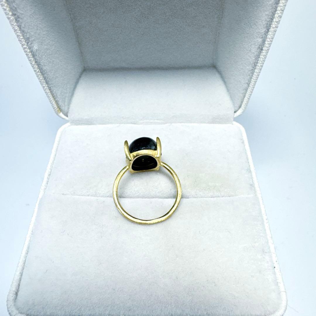 【新品/天然石】新潟県糸魚川産 宝石質 黒翡翠リング