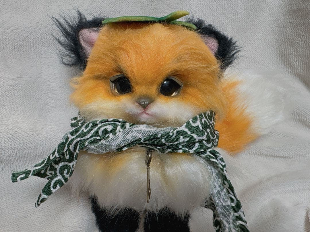 作家 アートドール 狐 ハンドメイド ぬいぐるみ