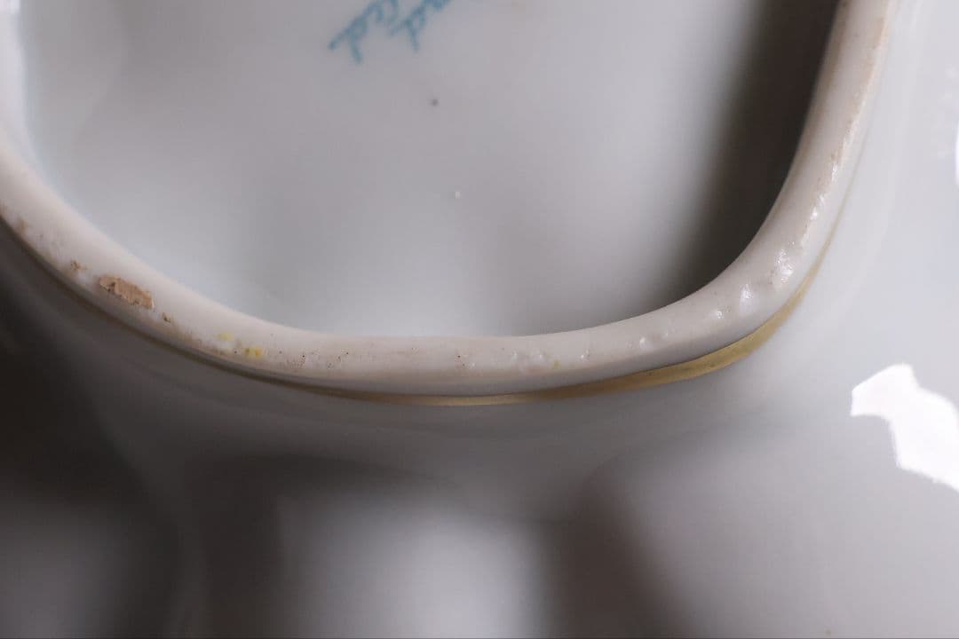 【CM297】オールドノリタケ 花 皿 薔薇 パンジー 金彩 イエロー 黄色