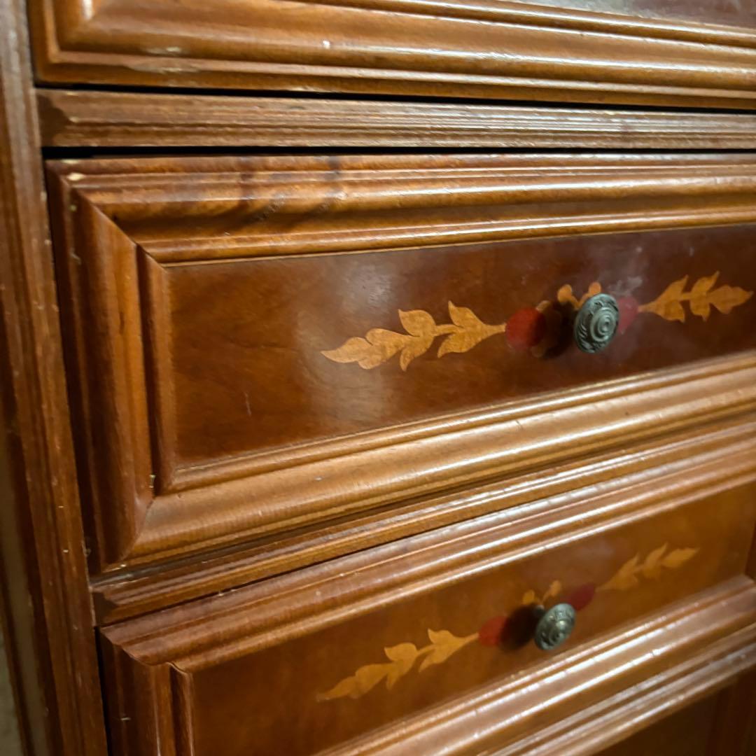 イタリア 象嵌7段チェスト ミドルチェスト ヴィンテージ