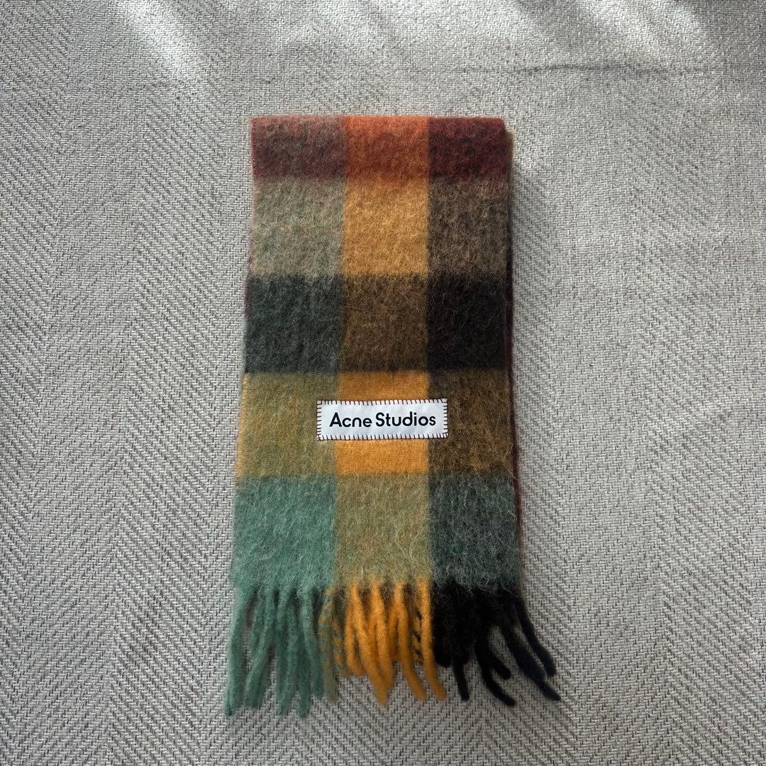 Acne Studios アクネストゥディオズ　マフラー 関込】ACNE STUDIOS アクネ◇ロゴ アルパカブレンド マフラー (Acne