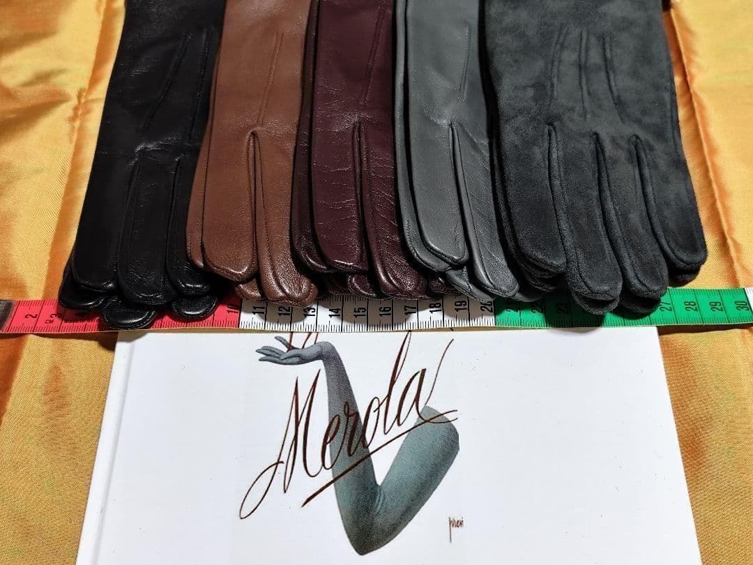一部完売 メローラ ナッパ黒 ライニングなし グローブ 革手袋 MEROLA