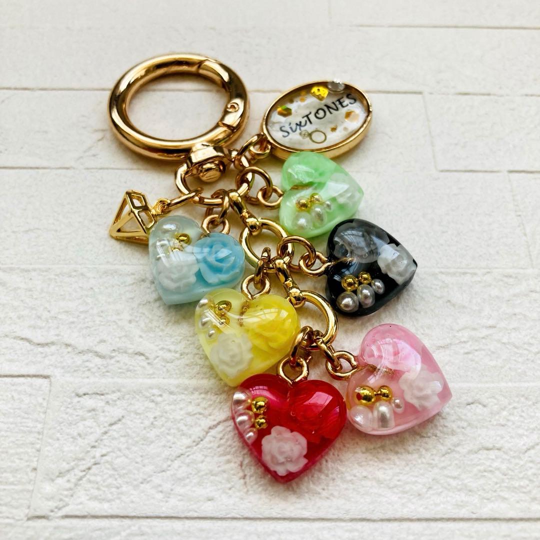 はる。ページ　名入れチャーム　レジンキーホルダー5点