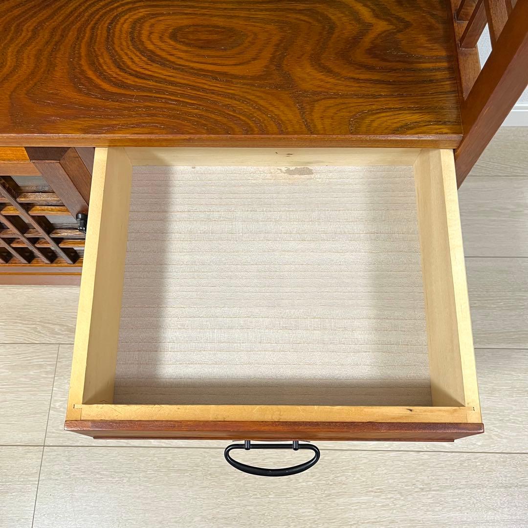 ち17）karimoku カリモク オールドカリモク 茶箪笥 飾り棚 茶棚 ち17