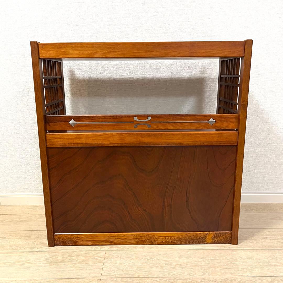 ち17）karimoku カリモク オールドカリモク 茶箪笥 飾り棚 茶棚