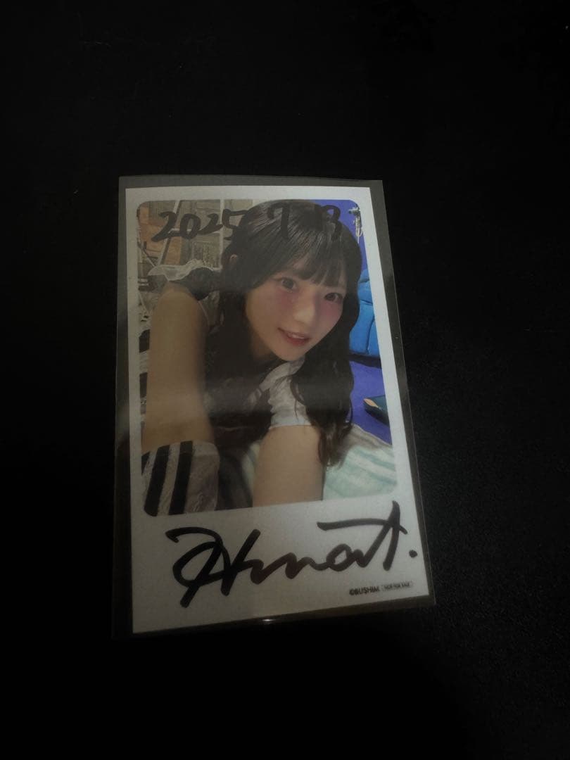 青木陽菜 直筆サイン チェキ風フォトカード BLUE TRIP #16 チェキ風