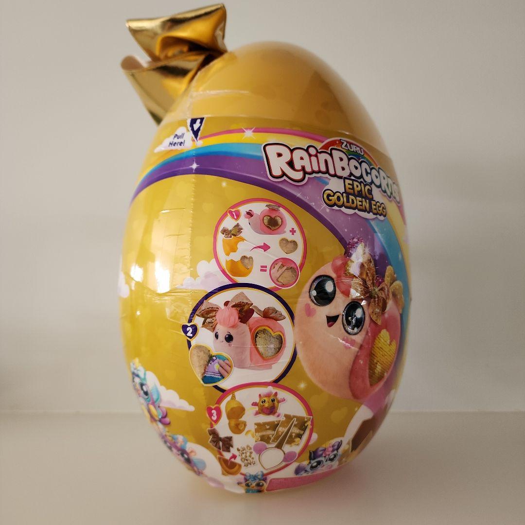 巨大 レインボーコーンズ ゴールデンエッグ　トナカイ　ぬいぐるみ　サプライズトイ