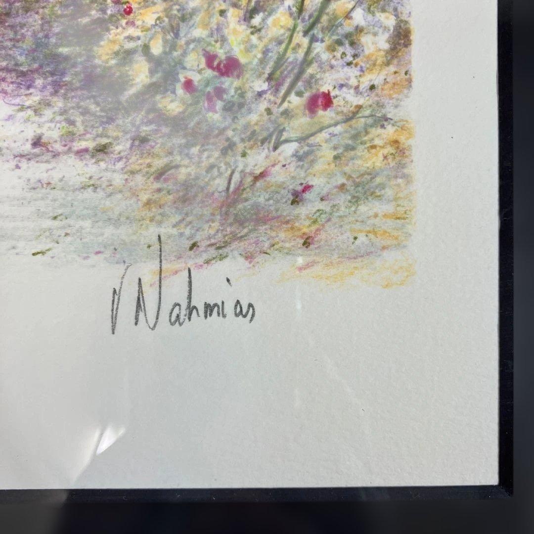 リトグラフ版画　リチャード•ナミアス 「花のある小径」