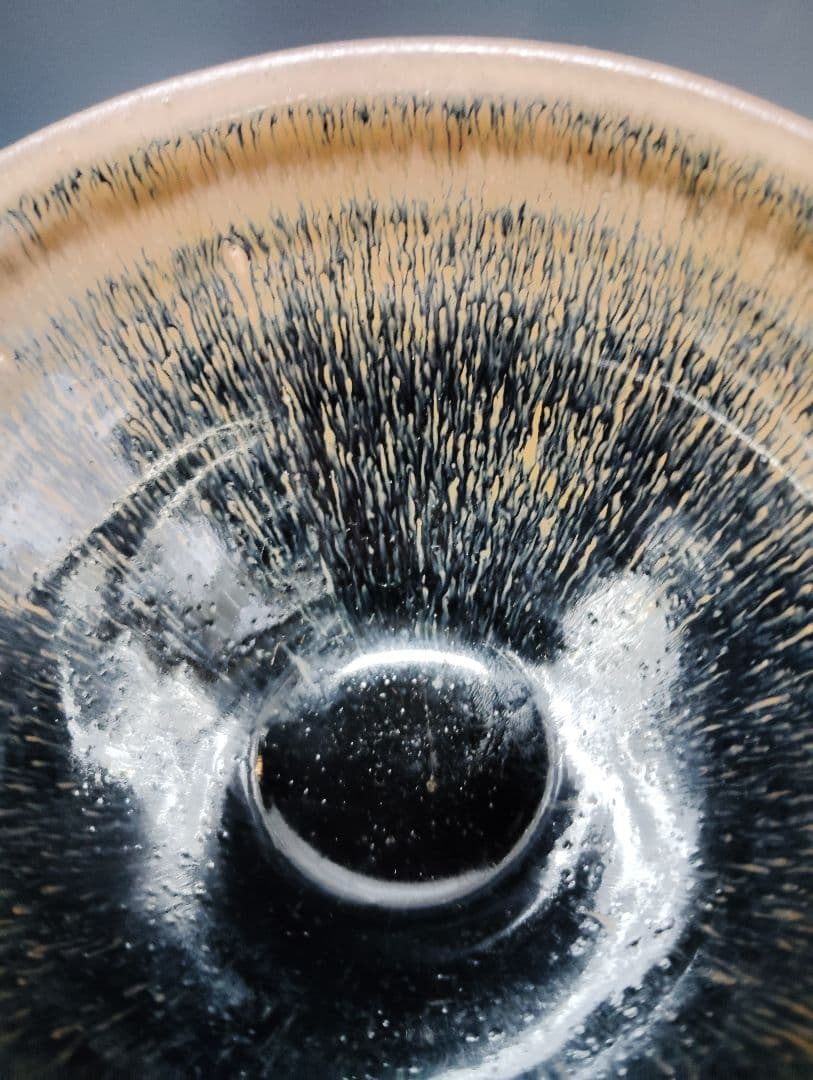 淡陶坊静山造 静山楽茶碗 「塩壺」 利休好 抹茶碗 茶道具 共箱 膳所焼