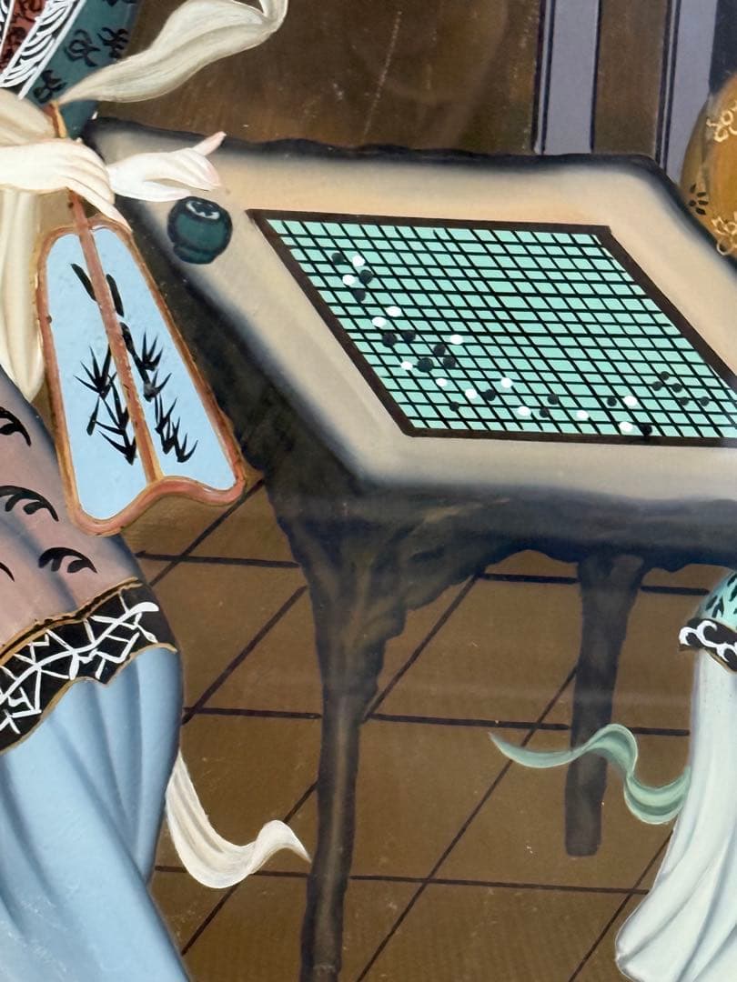 中国 ガラス絵 美人 1960年代製 壁がけ 送料込み250131 - メルカリ