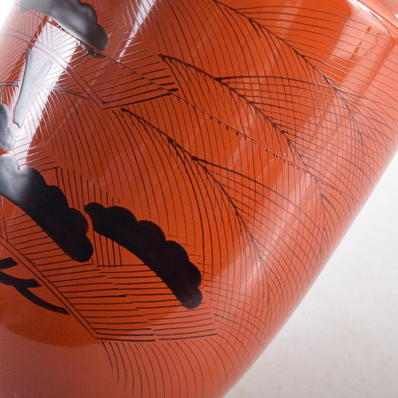 茶道具　山中塗　和田瑾斎造　玄々斎好　曙棗　共箱　V　6878