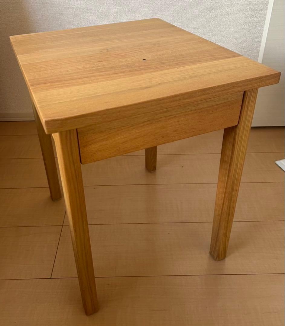 【かつ‼︎】無印良品　サイドテーブルとダイニングテーブルと椅子2脚付き かつ様専用‼︎】無印良品 サイドテーブルとダイニングテーブルと椅子2