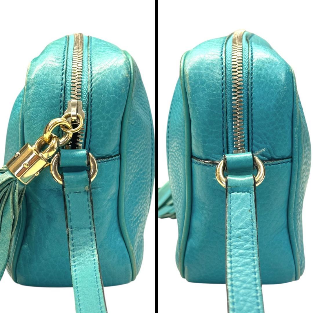 GUCCI グッチ ショルダーバッグ タッセル ターコイズグリーン ソーホー