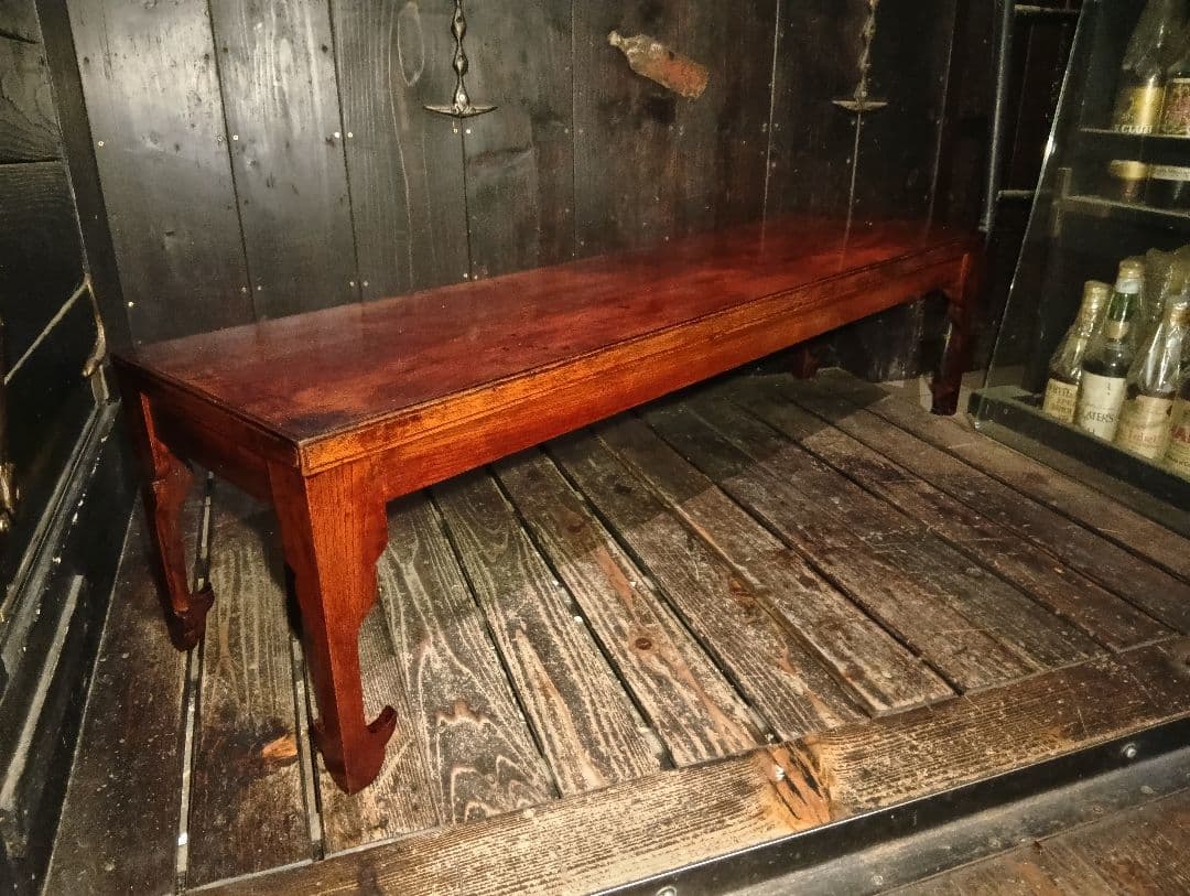 希少 明治期 欅 一枚板 組木細工 削り出し 文机 長尺机 錨脚 - メルカリ