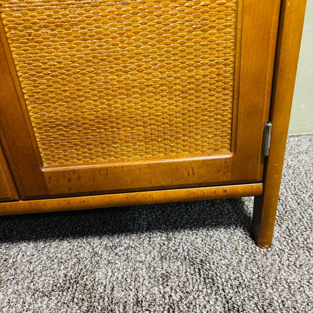 オールドカリモク 電話台 FAX台 キャビネット 昭和レトロの通販はau