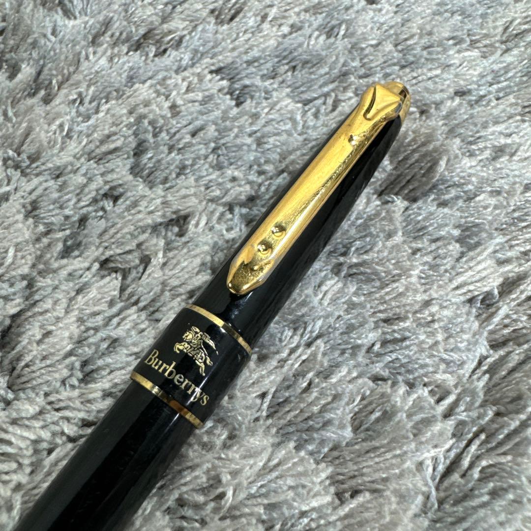 Burberrys バーバリーズ ボールペン ブラック × ゴールド ロゴ入り