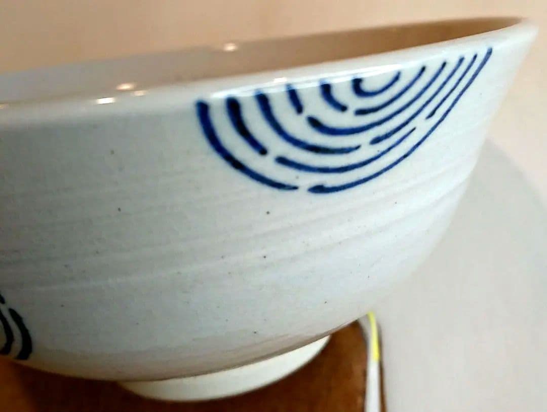 茶道具】染付渦 平茶碗 膳所焼