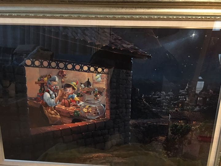 ディズニー 絵画 ピノキオ「ザ・ウィッシング・スター」作品証明書