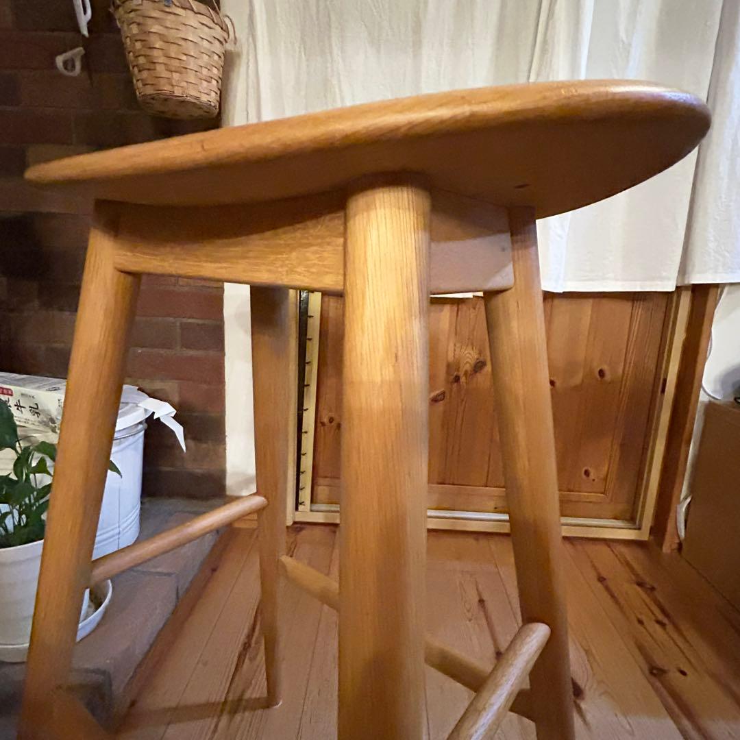 柏木工　ナチュラルウッド カウンターチェア　　 バースツール 2脚セット