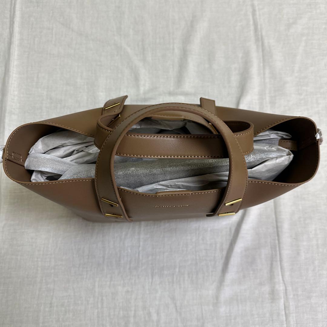 charles&keith チャールズアンドキース ハンドバッグ ブラウン