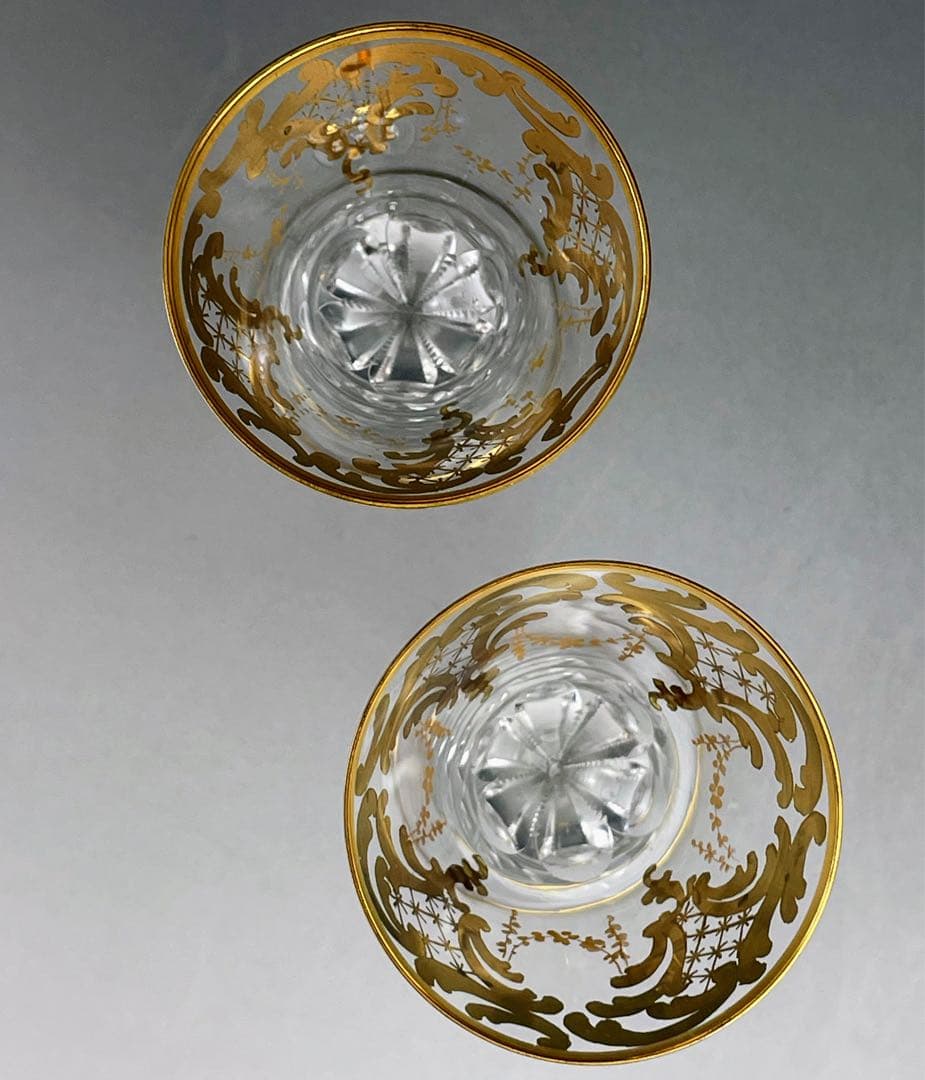 美品】モーゼル 金彩 ショットグラス リキュール 2客セット スプレン