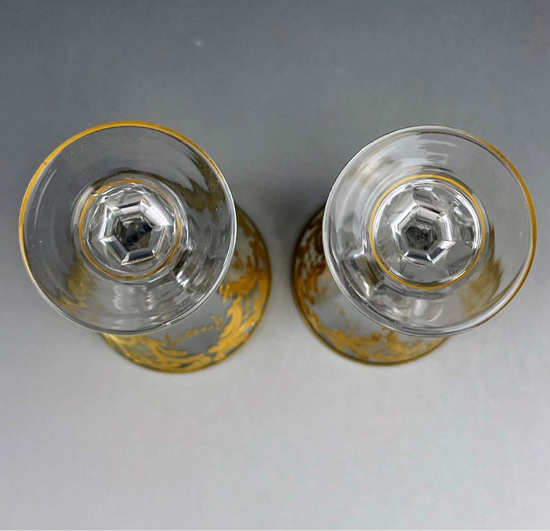 美品】モーゼル 金彩 ショットグラス リキュール 2客セット スプレン
