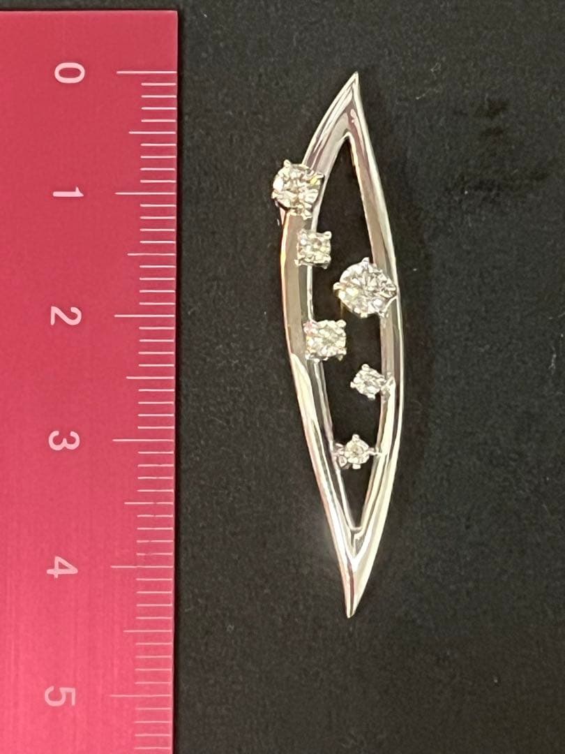 タサキ 田崎 ダイヤ ペンダント ブローチ ネックレス K18 WG