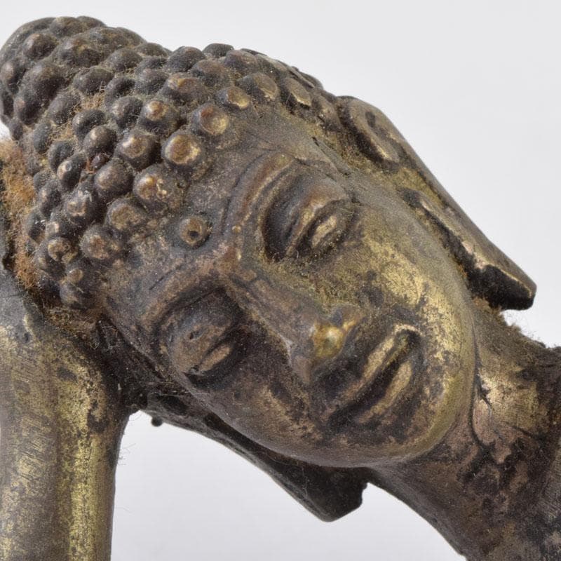 仏教美術 古銅 涅槃像 寝釈迦像 仏像 置物 N 8702