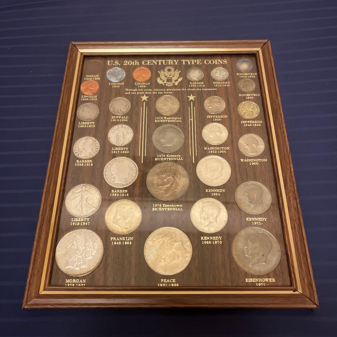 アメリカ 銀貨 US Type Coin Set 20世紀 古銭 硬貨 フレーム - メルカリ