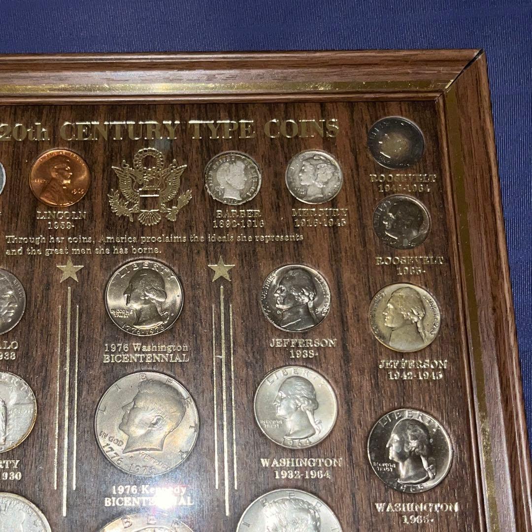 アメリカ 銀貨 US Type Coin Set 20世紀 古銭 硬貨 フレーム - メルカリ