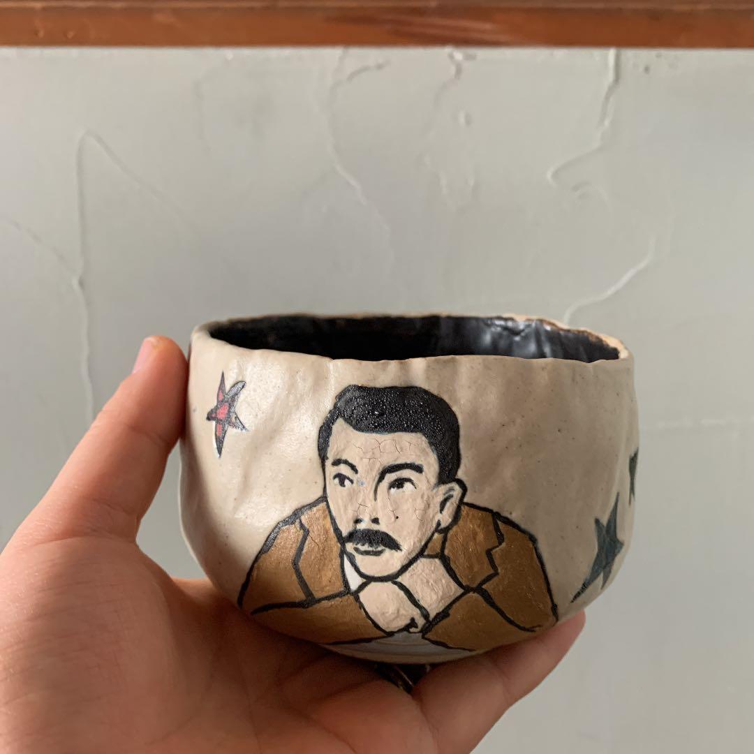 妻の作った 国木田独歩の抹茶茶碗 夜のテトラポッドと月光の鉢 回文の