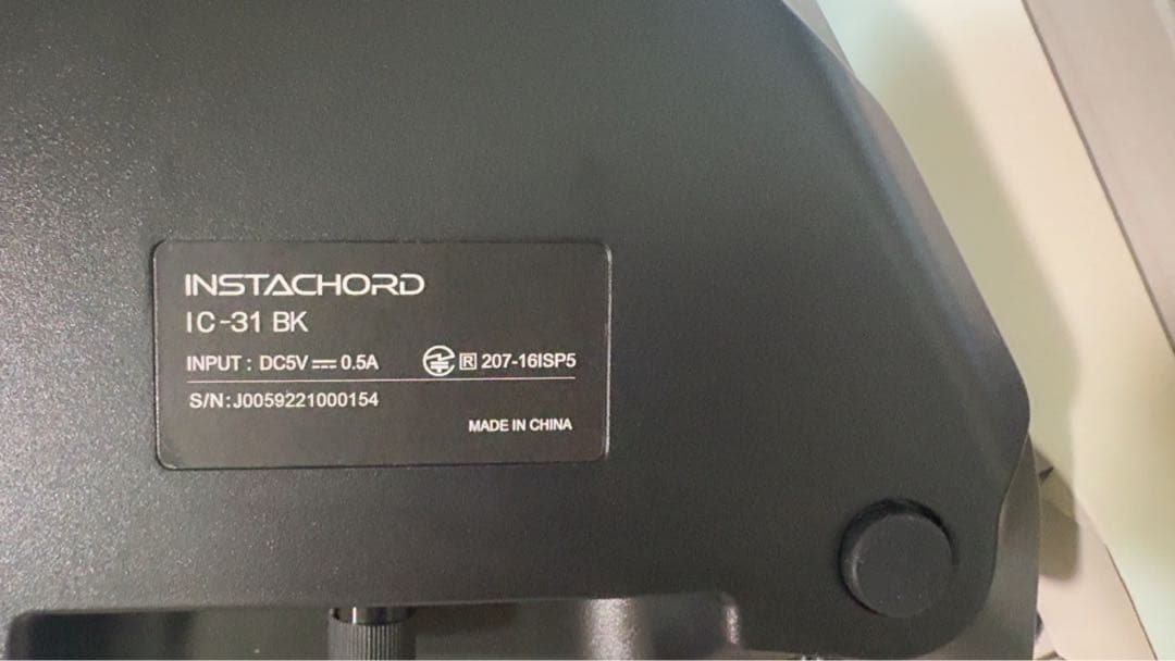 インスタコード InstaChord+ IC31 ブラック