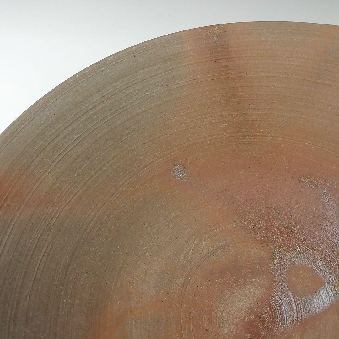 T440 茶碗 『備前焼』『平茶碗』『森岡宏 造』 共箱 抹茶碗 茶道具