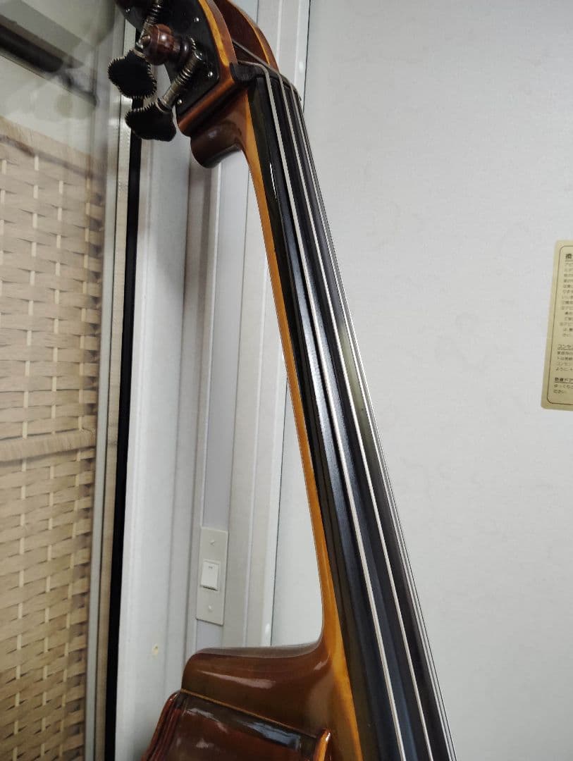 コントラバス ウッドベース チャキ F-20 表単板 ケース付 スピロコア弦