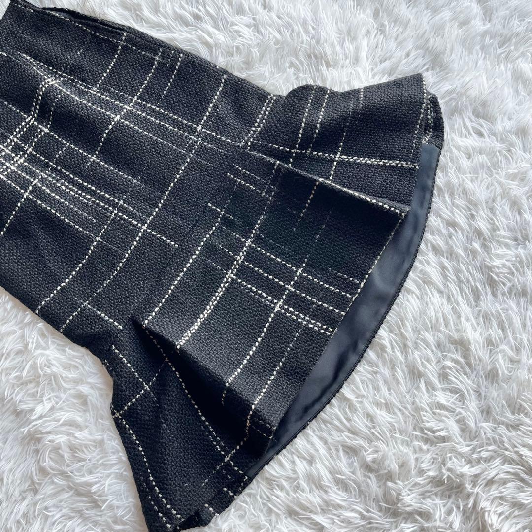 【タグ付き】 アドーア クラシカルツイードスカート タイトスカート ペプラム