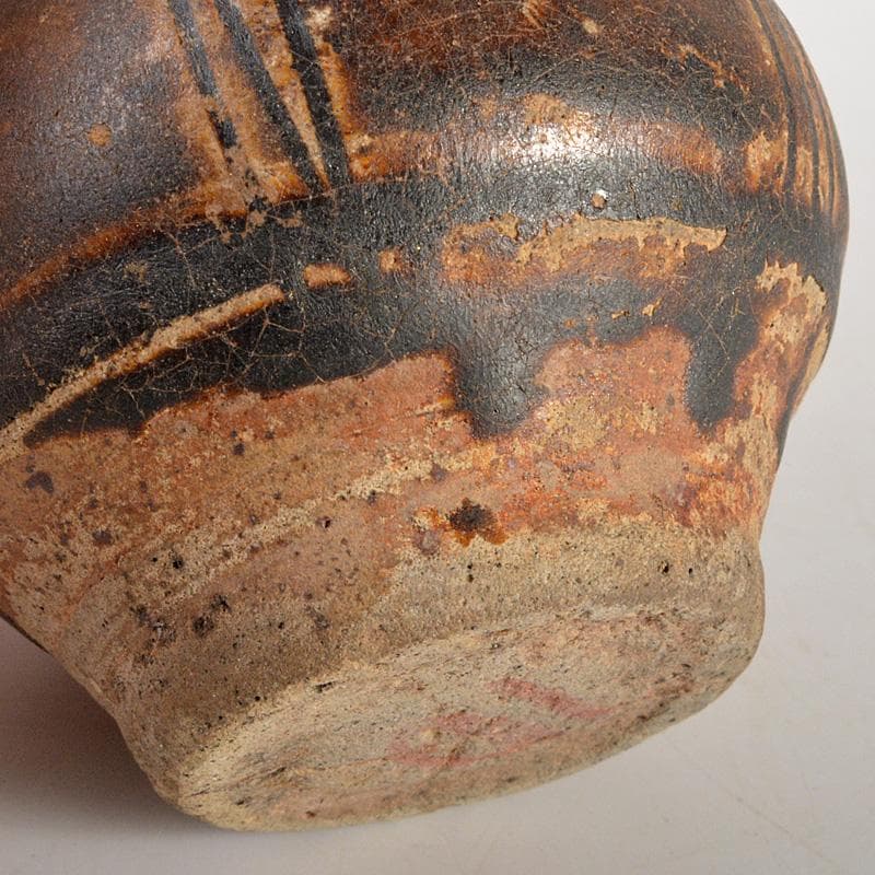 Maiko　タイ古陶磁　スンコロク　宋胡録　褐色釉　小壷　N　6241