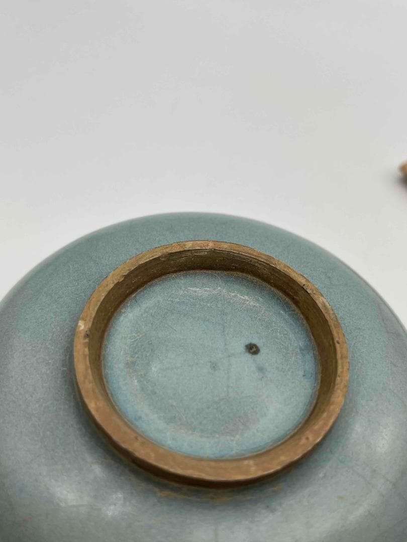 南宋時代 鈞窯 天青釉茶碗 【旧家蔵出し】 名品珍品 窯変釉(D-