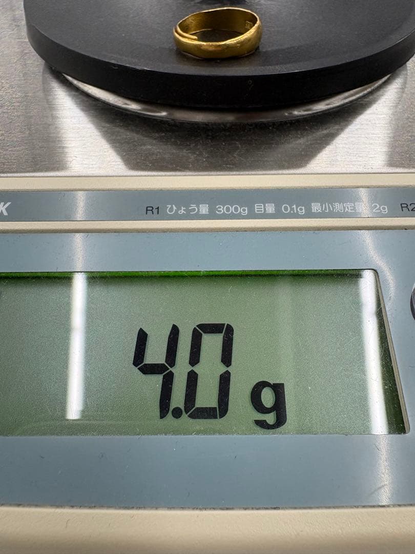 K24 24k 純金 漢字刻印 24金 甲丸リング シンプル