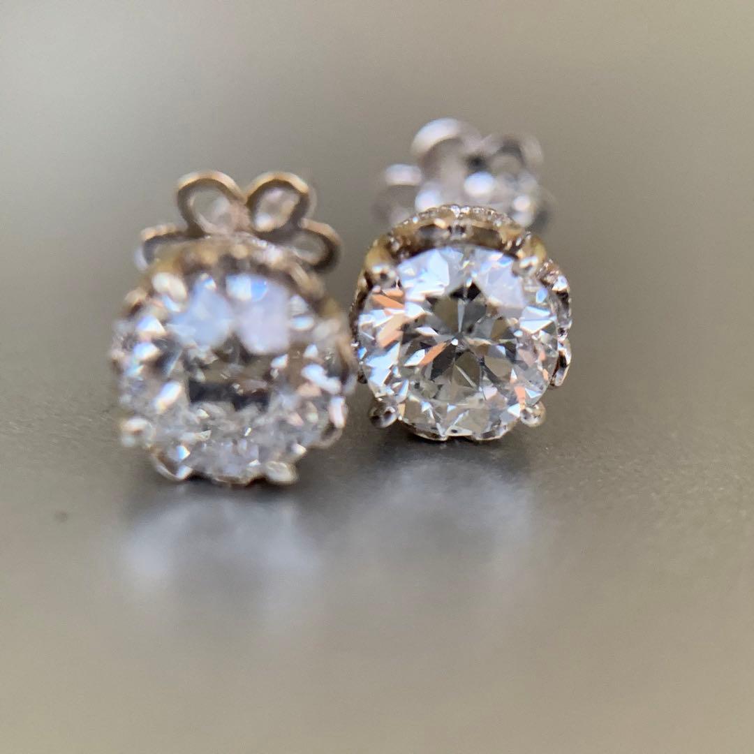 Old European cut Diamond Earrings | Victorian Box victorianboxベル