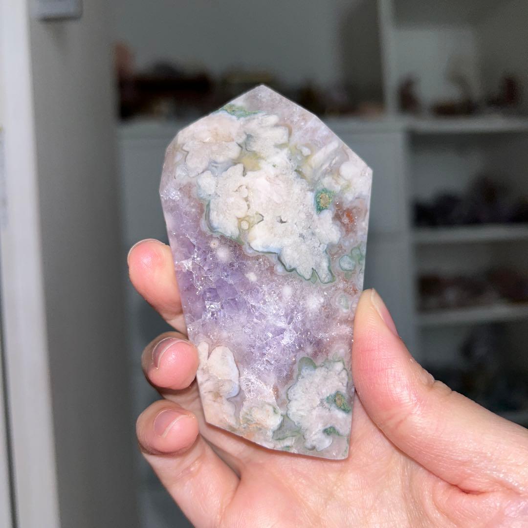 高品質 ピンクアメジスト 桜瑪瑙共生 フリーフォーム 桜瑪瑙 天然石