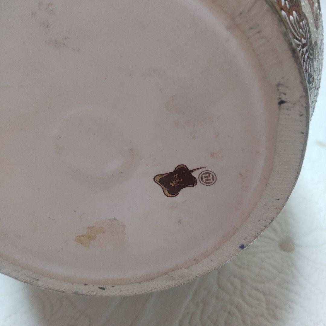 金彩武士絵付陶器花瓶 薩摩焼風 花瓶 明治期風 高さ46cm 伝統工芸