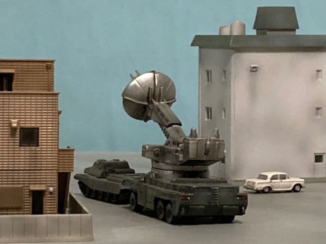 ミニラ ゴジラ モスラx2 メーサー車 建物x2 ミニカー [ カスタム品