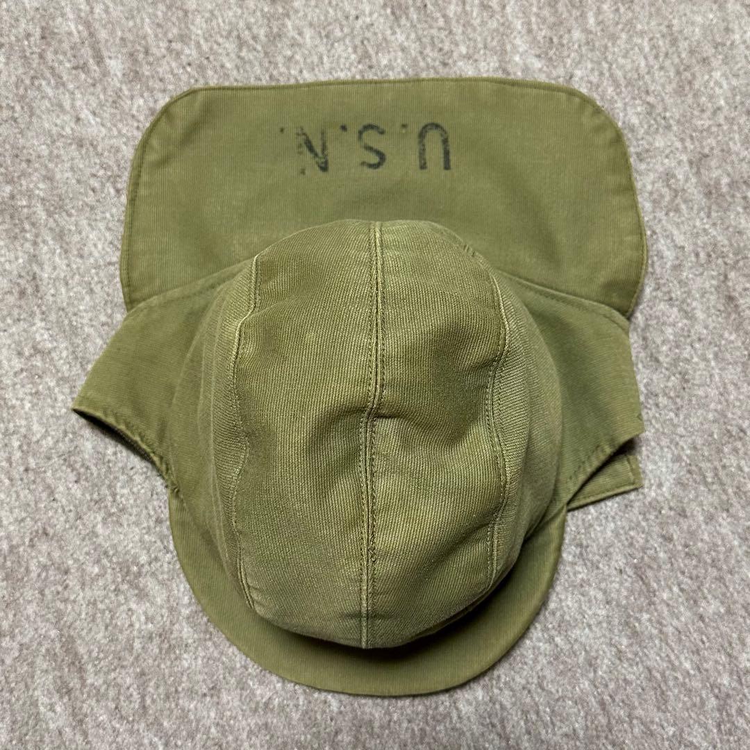 40s ビンテージNAVY デッキキャップ大戦WW2 米軍