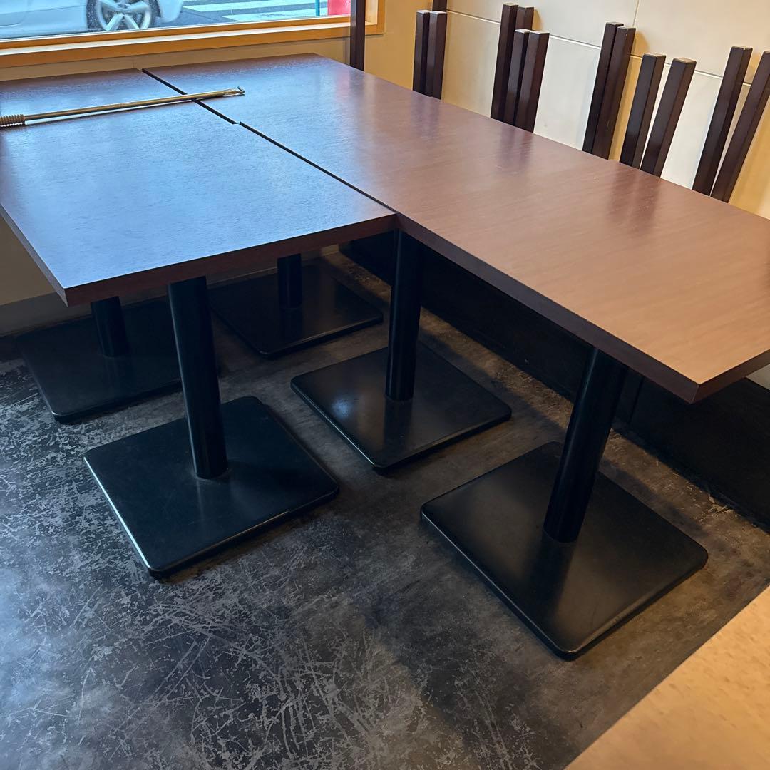 Proceed ダークブラウン 木製テーブル 600×550 6セット セール