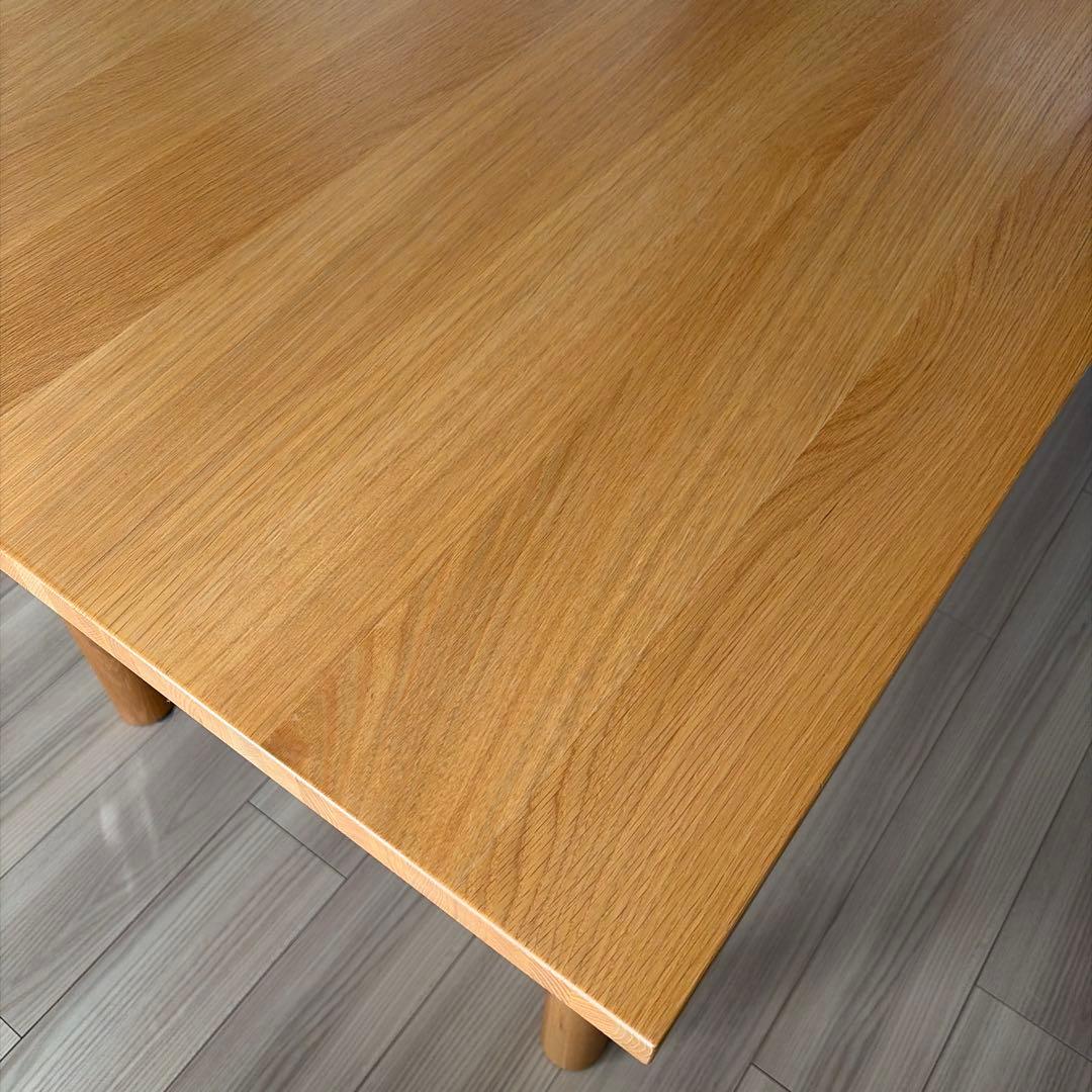 【廃盤希少】無印良品 オーク材 板と脚でできた木製テーブル 140×80cm