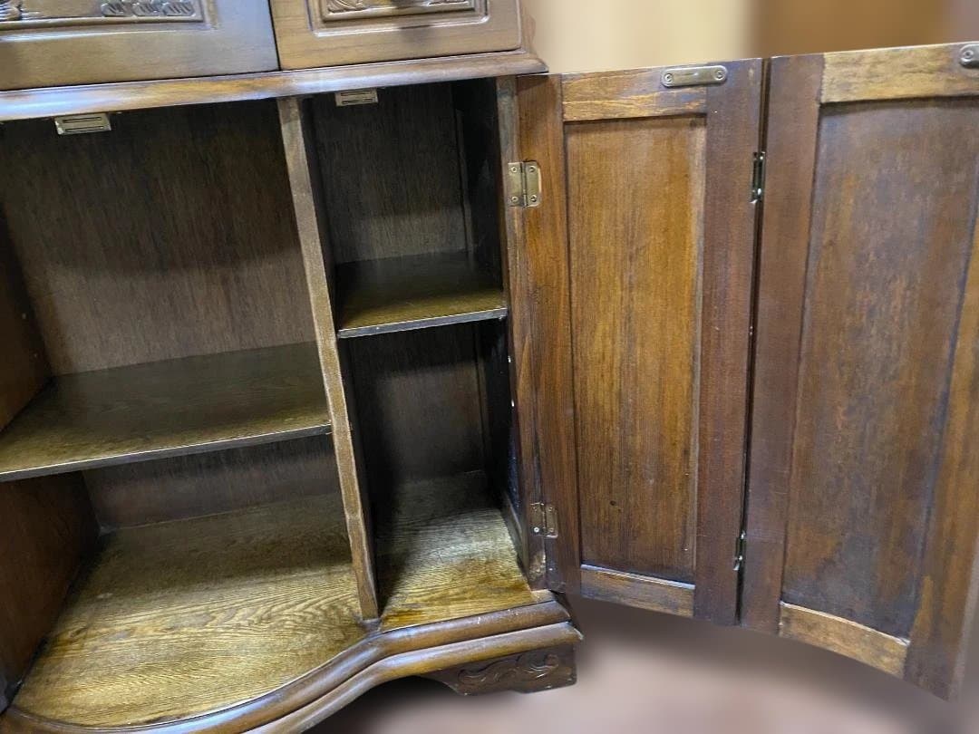 アンティーク風 天然木 キャビネット チェスト サイドボード 12c139