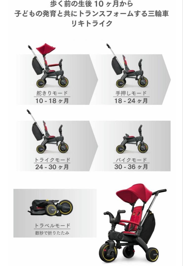 リキトライク　折りたたみ三輪車　【中古】