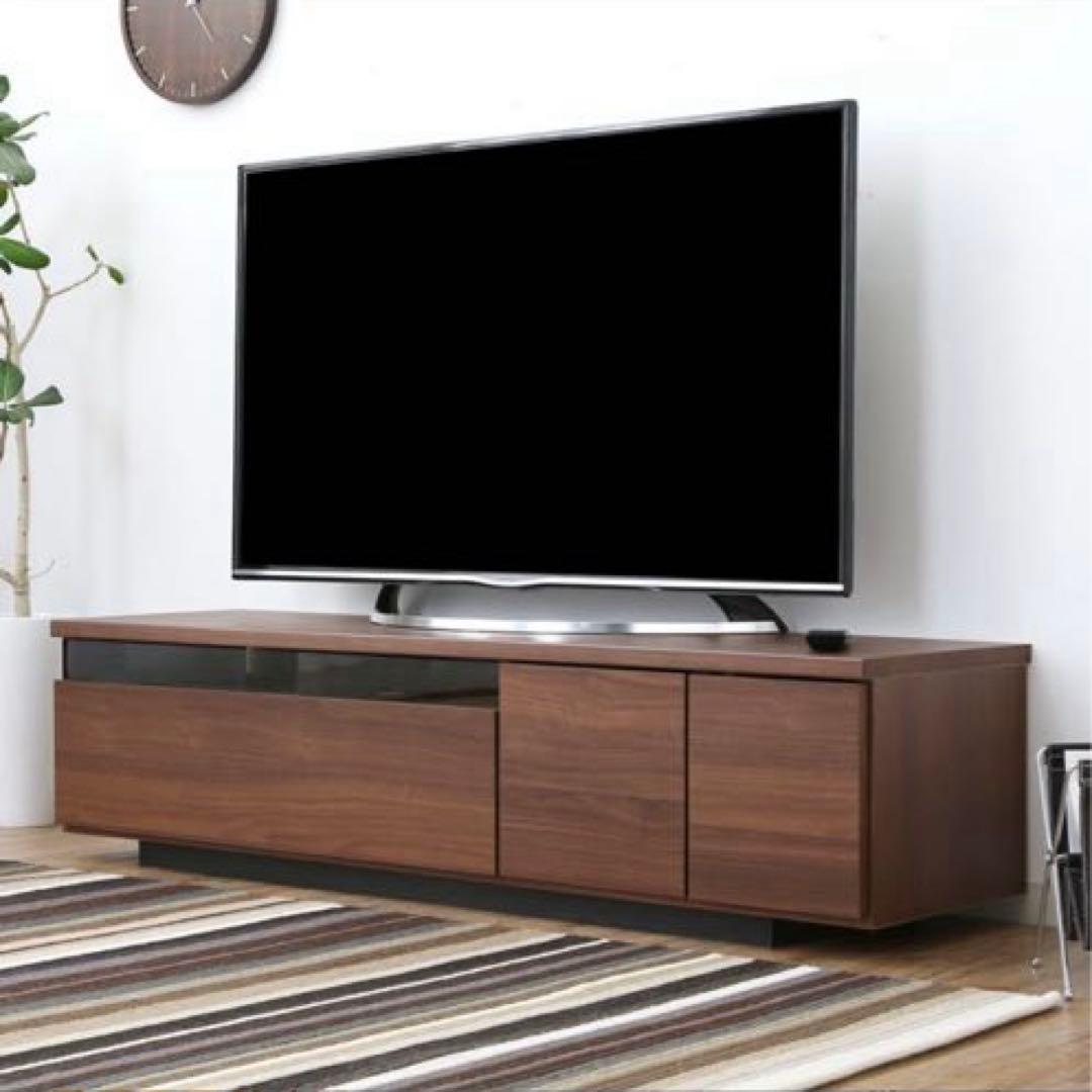 匿名配送 lowya 140cm テレビ台 ウォルナット