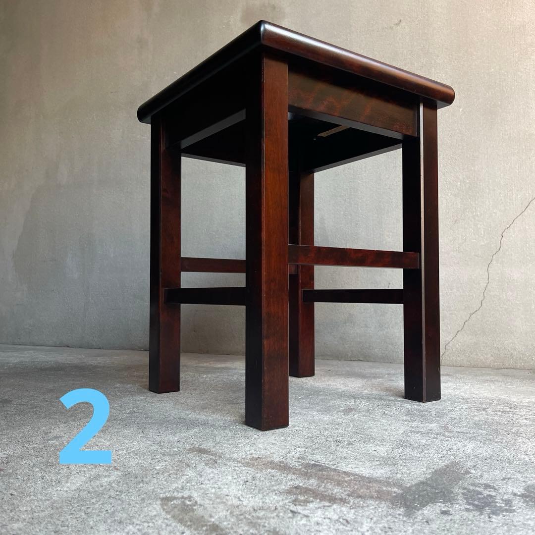 北海道民芸家具　樺材スツール　オールドヴィンテージ